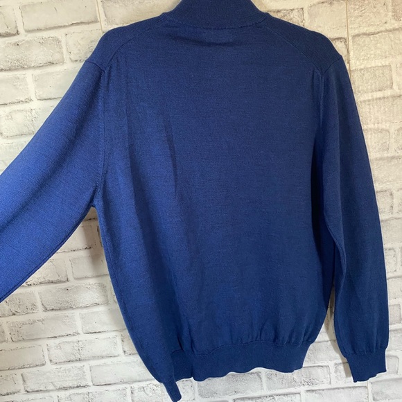 Saks Fifth Avenue Blue Merino Wool Sweater - Picture 8 of 8